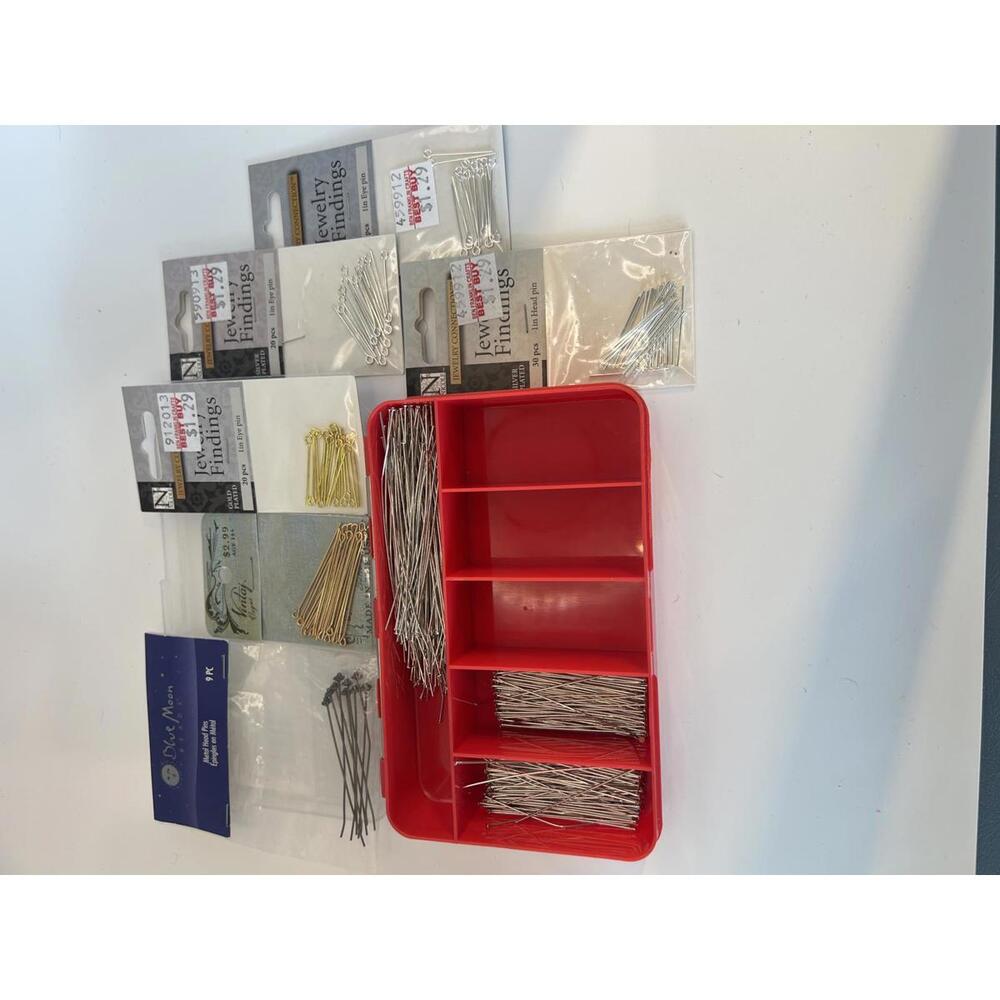 Mixed Metal Jewelry Making Pins and Findings Set (SR1110)